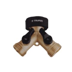 CONECTOR Y P/2 MANGUERAS BRONCE AD-2X TRUPER
