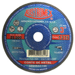 DISCO CORTE MET P/MOTO TOOL 3X1/32X3/8 LARGA DURACION 1316 A